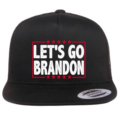 Let's Go Brandon Boxed Logo FJB Biden Chant Flatbill Hat