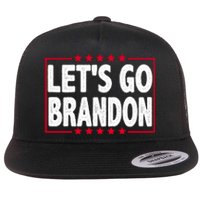 Let's Go Brandon Boxed Logo FJB Biden Chant Flat Bill Trucker Hat