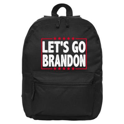 Let's Go Brandon Boxed Logo FJB Biden Chant 16 in Basic Backpack