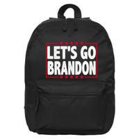 Let's Go Brandon Boxed Logo FJB Biden Chant 16 in Basic Backpack