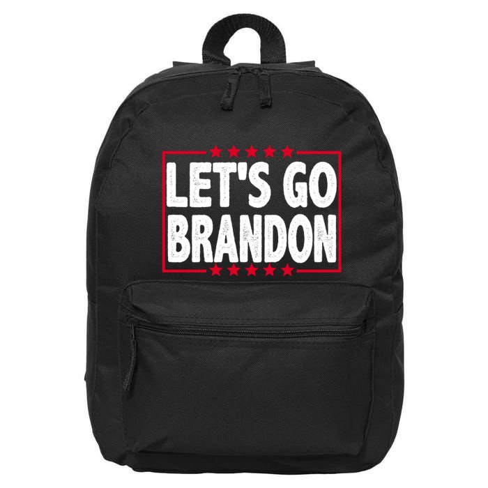 Let's Go Brandon Boxed Logo FJB Biden Chant 16 in Basic Backpack