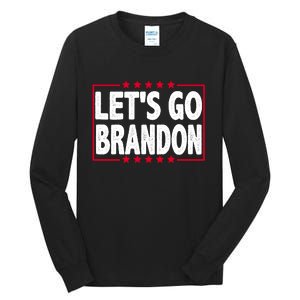 Let's Go Brandon Boxed Logo FJB Biden Chant Tall Long Sleeve T-Shirt