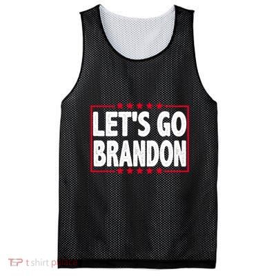 Let's Go Brandon Boxed Logo FJB Biden Chant Mesh Reversible Basketball Jersey Tank