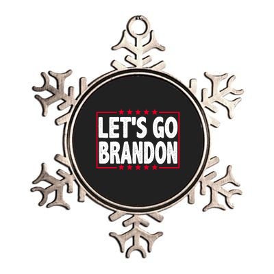 Let's Go Brandon Boxed Logo FJB Biden Chant Metallic Star Ornament