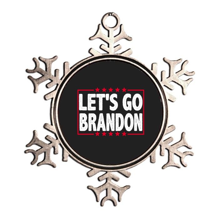 Let's Go Brandon Boxed Logo FJB Biden Chant Metallic Star Ornament