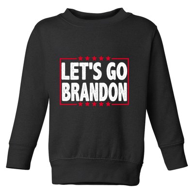 Let's Go Brandon Boxed Logo FJB Biden Chant Toddler Sweatshirt