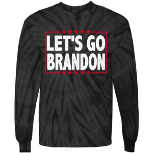 Let's Go Brandon Boxed Logo FJB Biden Chant Tie-Dye Long Sleeve Shirt