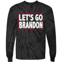 Let's Go Brandon Boxed Logo FJB Biden Chant Tie-Dye Long Sleeve Shirt