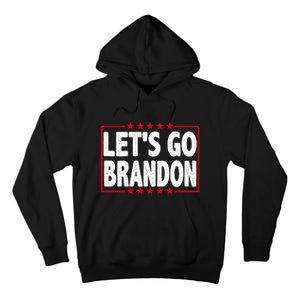 Let's Go Brandon Boxed Logo FJB Biden Chant Tall Hoodie