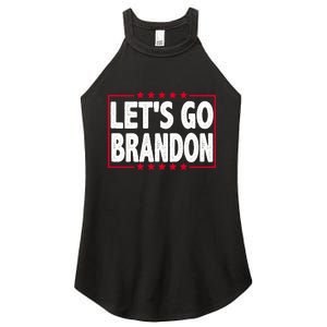 Let's Go Brandon Boxed Logo FJB Biden Chant Women's Perfect Tri Rocker Tank