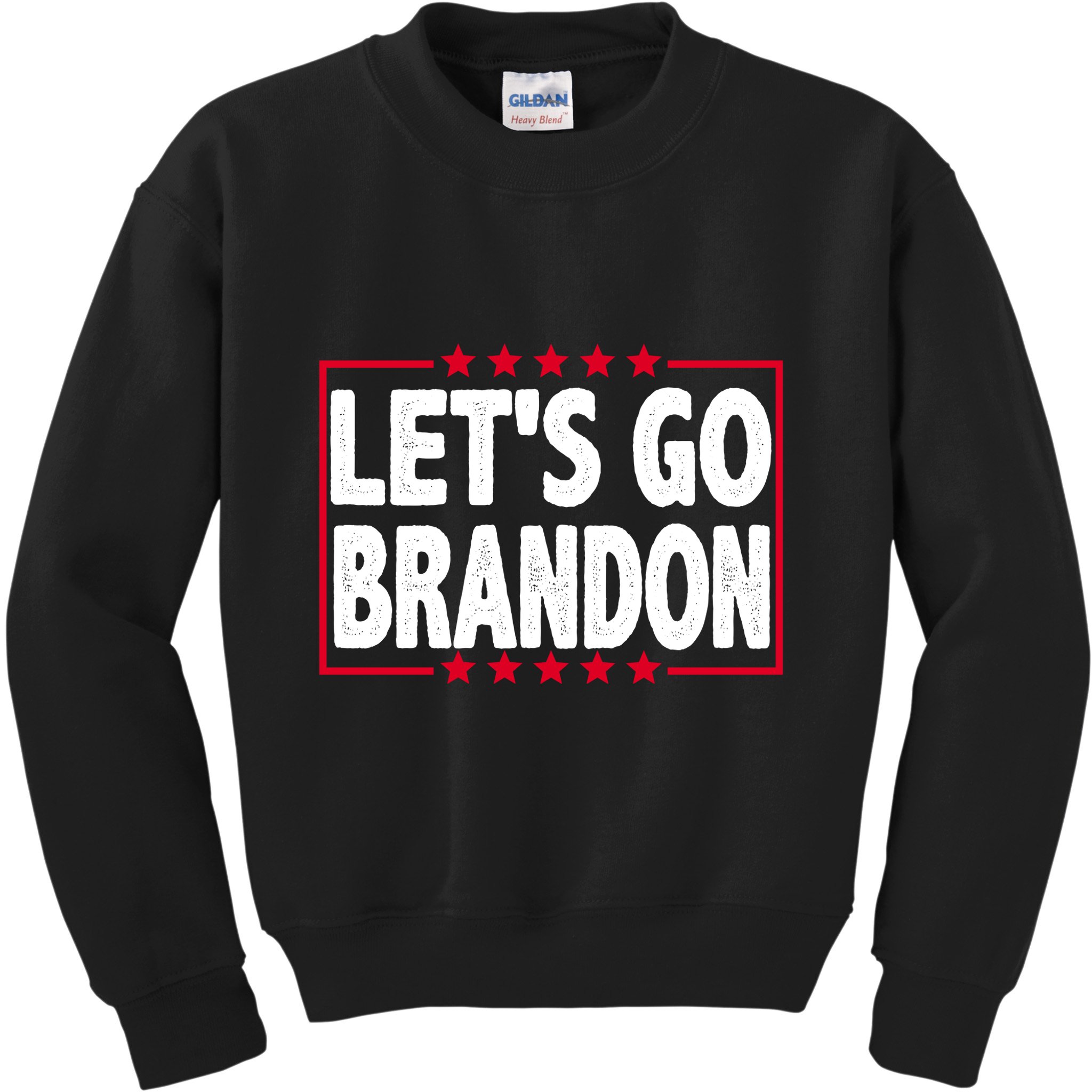 Let's Go Brandon Boxed Logo FJB Biden Chant Kids Sweatshirt