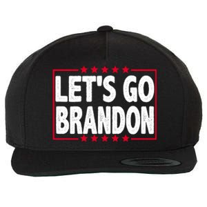 Let's Go Brandon Boxed Logo FJB Biden Chant Wool Snapback Cap