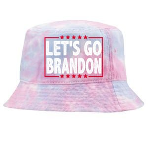 Let's Go Brandon Boxed Logo FJB Biden Chant Tie-Dyed Bucket Hat