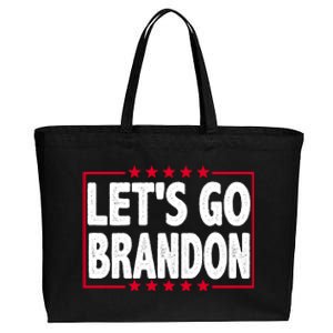 Let's Go Brandon Boxed Logo FJB Biden Chant Cotton Canvas Jumbo Tote