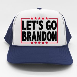 Let's Go Brandon Boxed Logo FJB Biden Chant Trucker Hat