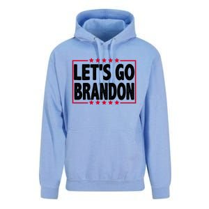 Let's Go Brandon Boxed Logo FJB Biden Chant Unisex Surf Hoodie