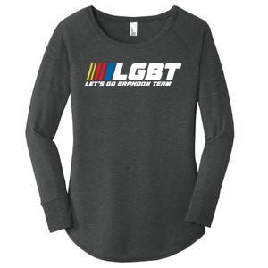 Lets Go Brandon, Let's Go Brandon Team, LGBT, FJB Women's Perfect Tri Tunic Long Sleeve Shirt