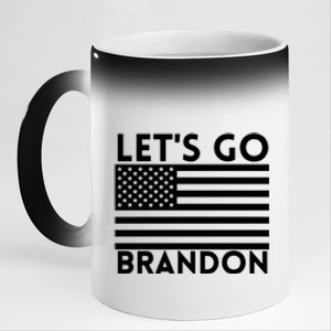 Lets Go Brandon Flag 11oz Black Color Changing Mug