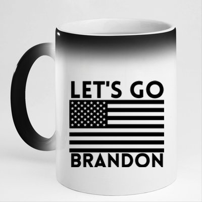 Lets Go Brandon Flag 11oz Black Color Changing Mug