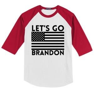 Lets Go Brandon Flag Kids Colorblock Raglan Jersey