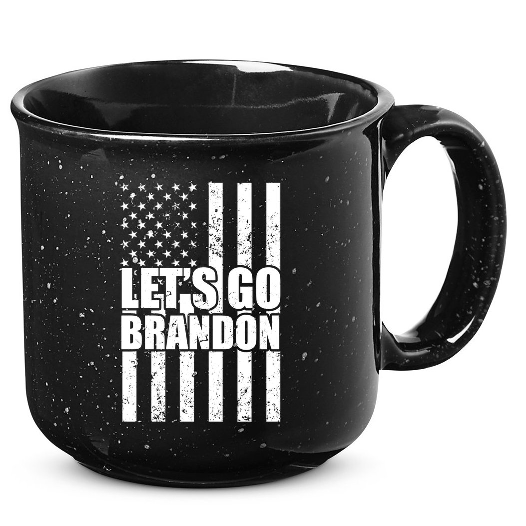 Let's Go Brandon Vintage American Flag 15oz Campfire Ceramic Mug