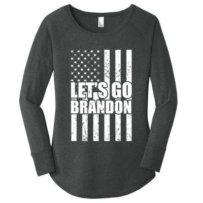Let's Go Brandon Vintage American Flag Women's Perfect Tri Tunic Long Sleeve Shirt