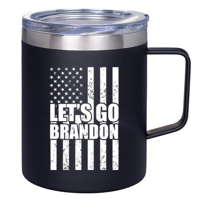 Let's Go Brandon Vintage American Flag 12oz Stainless Steel Coffee Mug