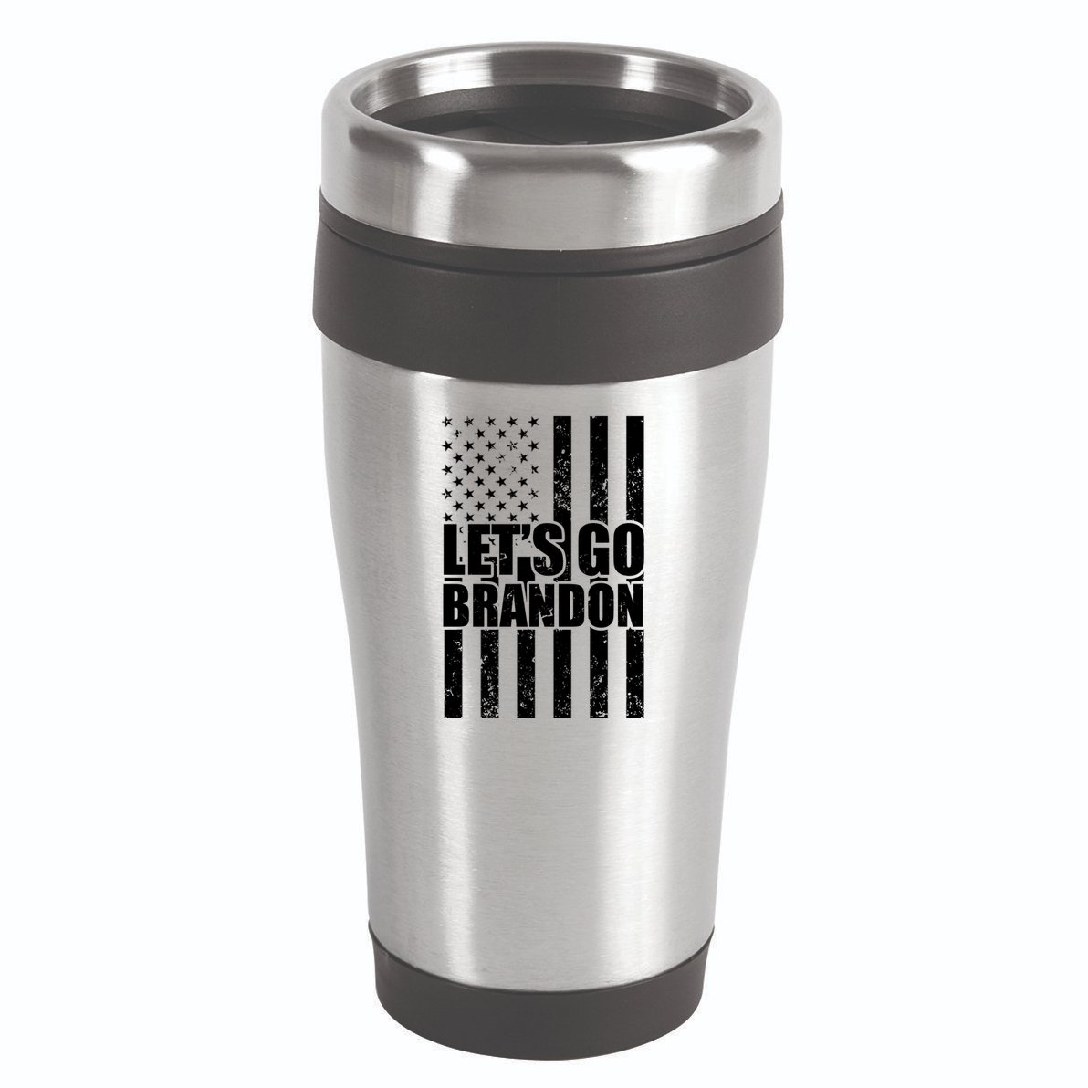 Let's Go Brandon Vintage American Flag 16oz Travel Tumbler