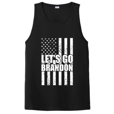 Let's Go Brandon Vintage American Flag PosiCharge Competitor Tank