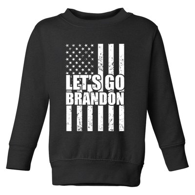 Let's Go Brandon Vintage American Flag Toddler Sweatshirt