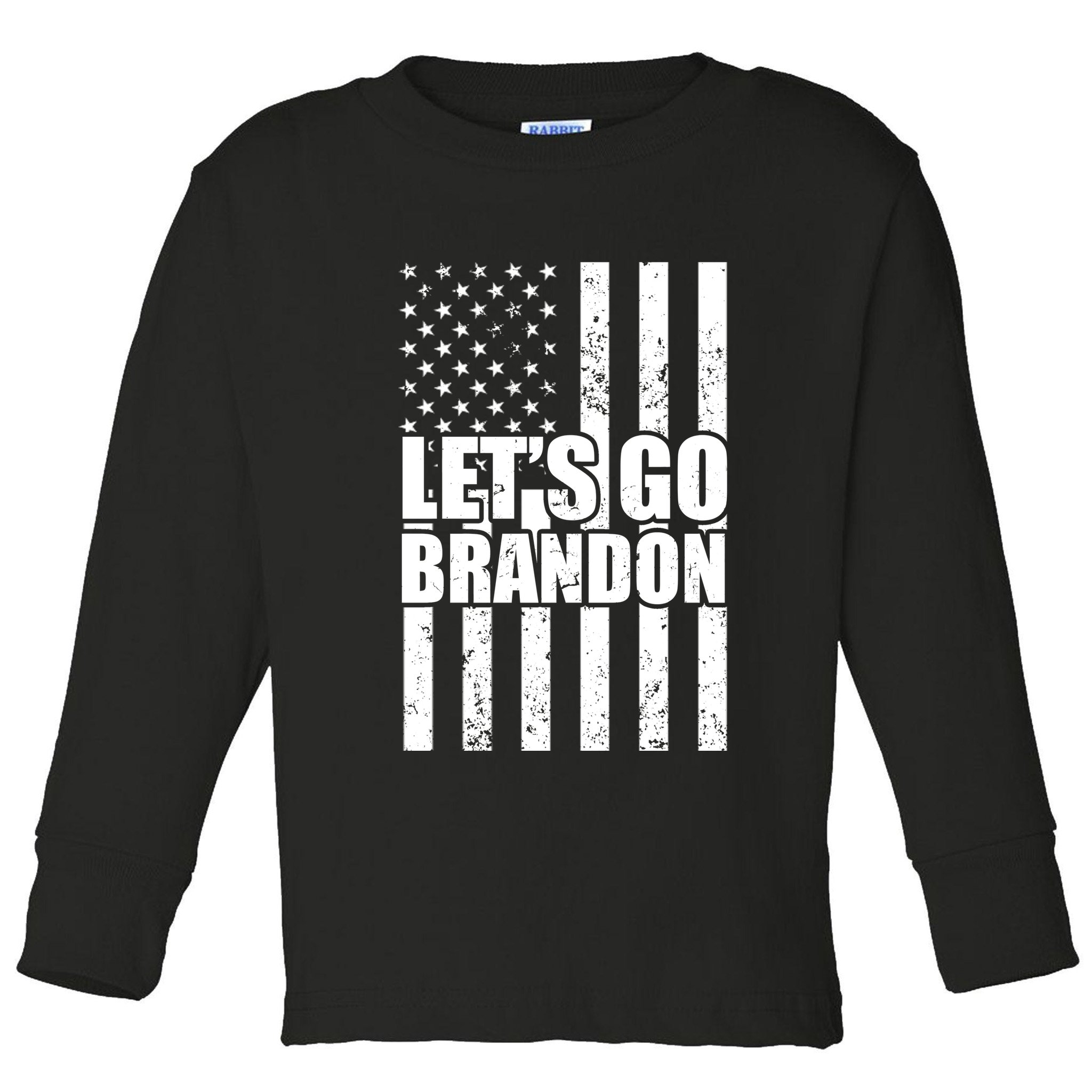 Let's Go Brandon Vintage American Flag Toddler Long Sleeve Shirt