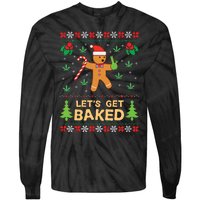 Lets Get Baked Cookie Weed Xmas Ugly Christmas Sweater Tie-Dye Long Sleeve Shirt