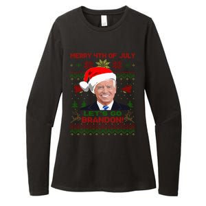 LetS Go Brandon Anti Biden Trump Santa Biden Ugly Christmas Gift Womens CVC Long Sleeve Shirt