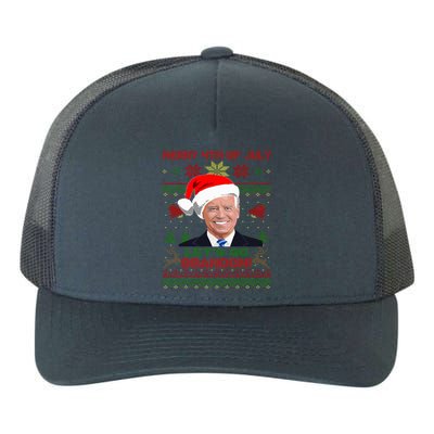 LetS Go Brandon Anti Biden Trump Santa Biden Ugly Christmas Gift Yupoong Adult 5-Panel Trucker Hat