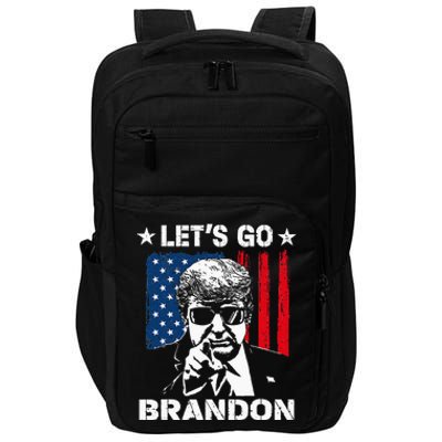 Lets Go Braden Brandon Conservative Anti Liberal US Flag Impact Tech Backpack