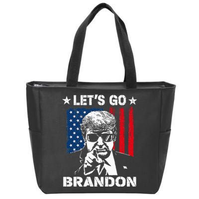 Lets Go Braden Brandon Conservative Anti Liberal US Flag Zip Tote Bag