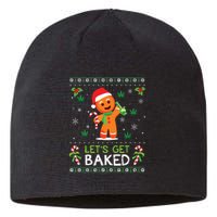 Lets Get Baked Ugly Sweater Weed Christmas Xmas Marijuana Sustainable Beanie