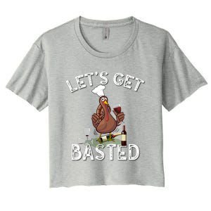 LetS Get Basted Gift Women's Crop Top Tee