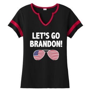 Let's Go Brandon Conservative F Biden Chant Ladies Halftime Notch Neck Tee