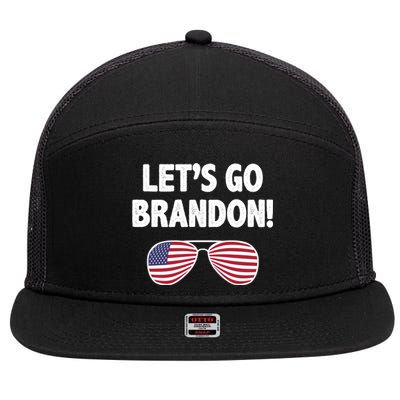 Let's Go Brandon Conservative F Biden Chant 7 Panel Mesh Trucker Snapback Hat