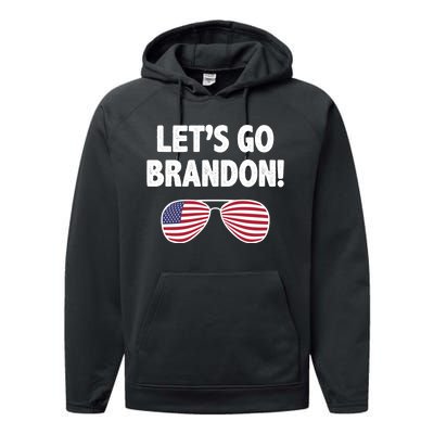 Let's Go Brandon Conservative F Biden Chant Performance Fleece Hoodie