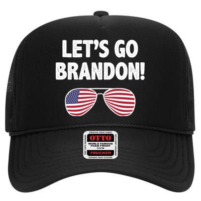 Let's Go Brandon Conservative F Biden Chant High Crown Mesh Back Trucker Hat