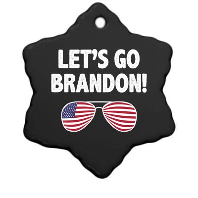 Let's Go Brandon Conservative F Biden Chant Ceramic Star Ornament