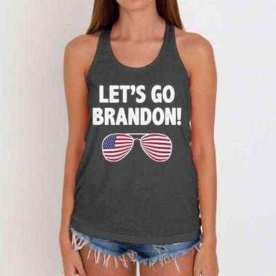 Let's Go Brandon Conservative F Biden Chant Women's Knotted Racerback Tank