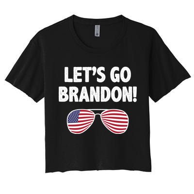 Let's Go Brandon Conservative F Biden Chant Crop Top