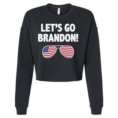 Let's Go Brandon Conservative F Biden Chant Cropped Pullover Crew