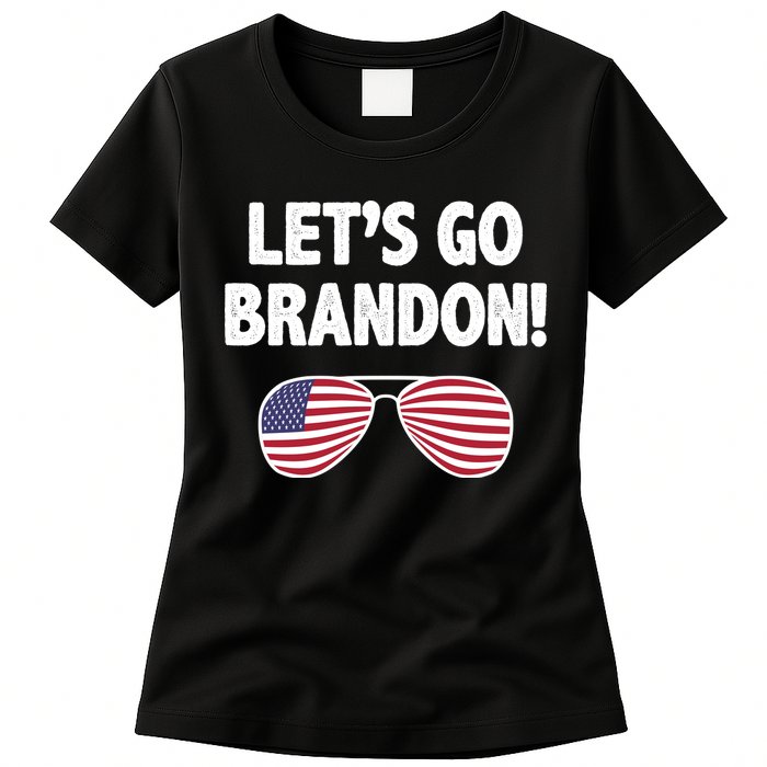 Let's Go Brandon Conservative F Biden Chant Womens T-Shirt