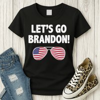 Let's Go Brandon Conservative F Biden Chant Womens T-Shirt