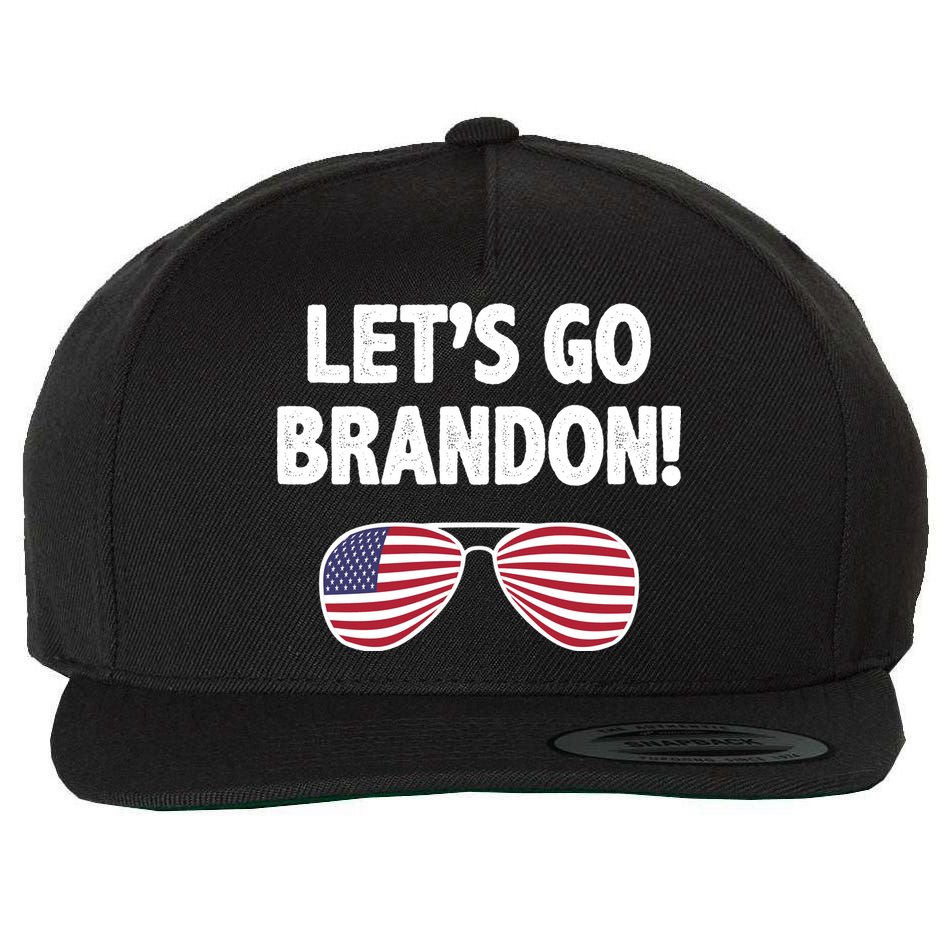 Let's Go Brandon Conservative F Biden Chant Wool Snapback Cap