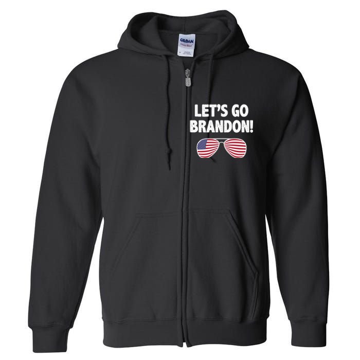 Let's Go Brandon Conservative F Biden Chant Full Zip Hoodie